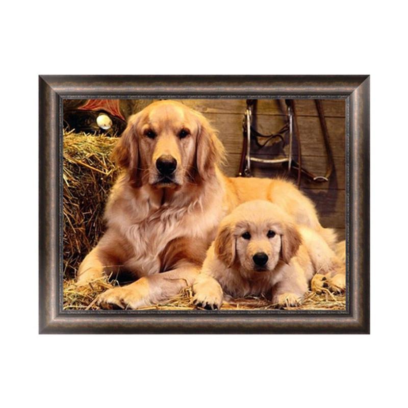 HC 5D DIY Full Resin Diamond Animal Cross Stitch Round Diamond Embroidery Flower Bloom Diamond