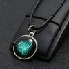 Horoscope Pendant Necklace with Extended Chain Dress Up Hypoallergenic Luminous 12 Constellation Necklace Fashion Jewelry