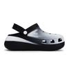 Crocs Classic clog 811 made reconstructed glass fragment gothic deconstructivism hole shoes unisex black and white