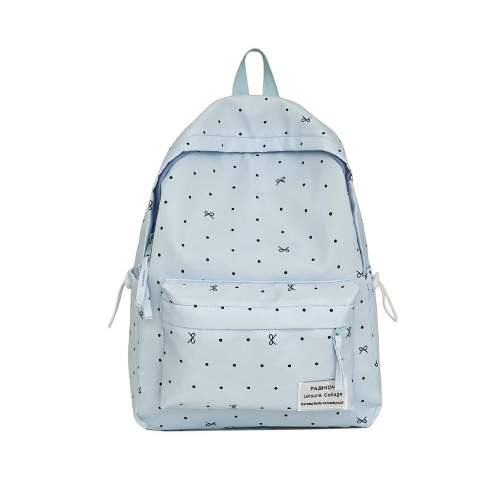 Schoolbag Schoolbag Female College Student Polka Dot Flash Backpack Large Capacity Girl Japanese Cute Polka Dot Large Capacity Backpack