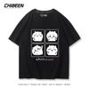 Chiikawa Cute Four-cell Pattern T-shirt Summer High Quality 100% Cotton T-shirt Casual Comfortable Loose Men's T-shirt