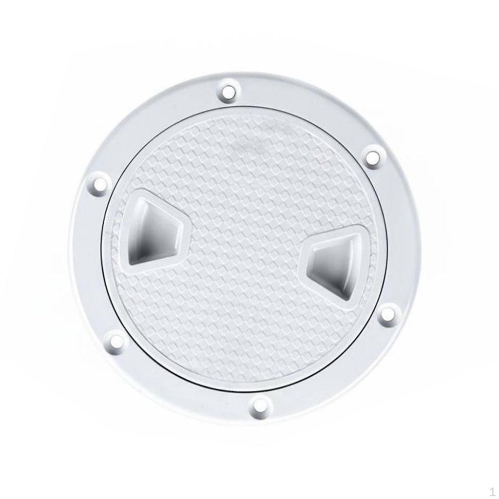 Round Inspection Access Panel Material NonSlip Boat Deck Plate fit , RV White 100MM