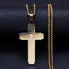 Personalized Three-dimensional Cross Necklace, European and American Fashion Trend Temperament Stainless Steel Pendant Jewelry