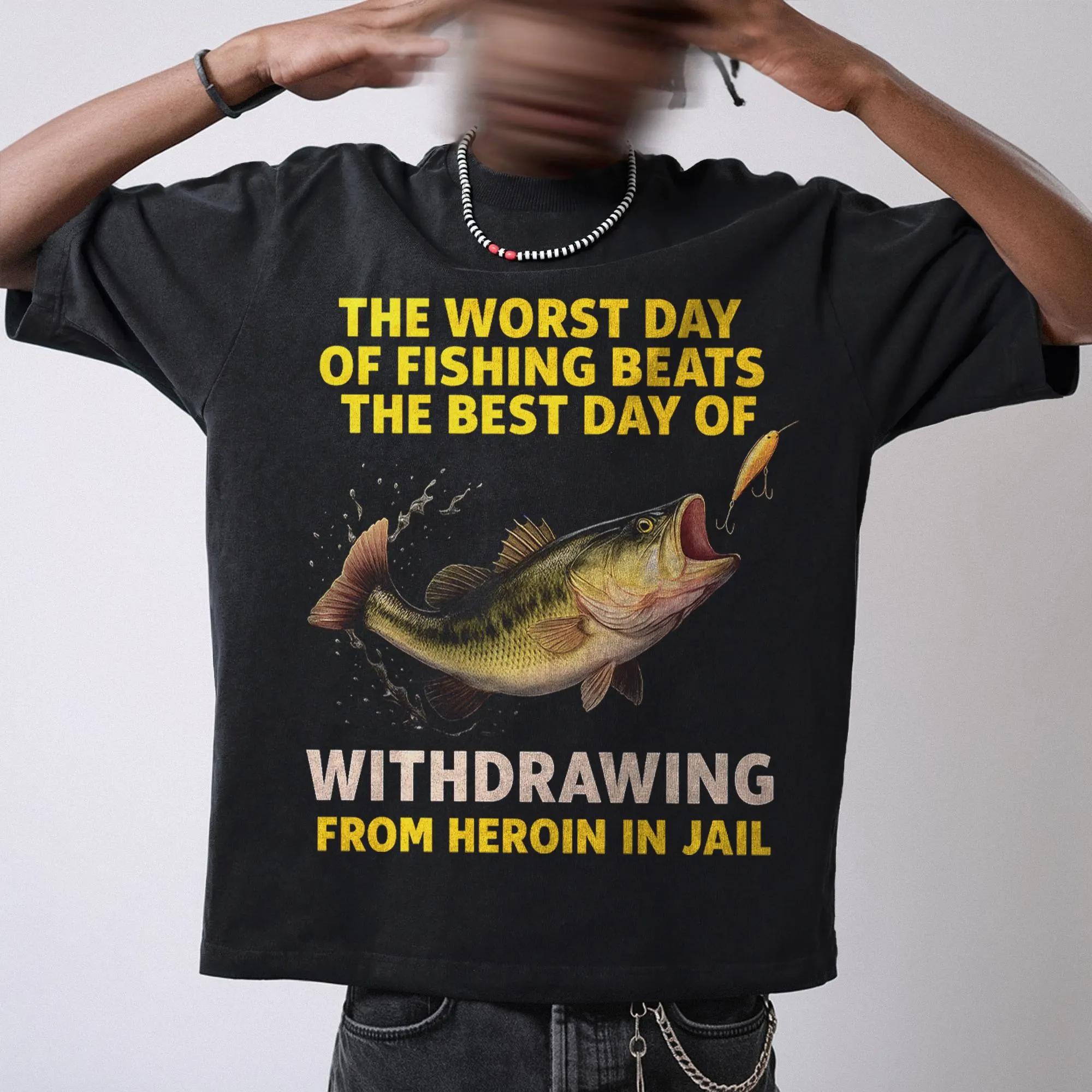 Funny Fishing Tee Dad Gift for Fathers Day or Birthday Outdoorsman Apparel Dad Joke Chrismas gift Meme Shirt Animal Lover S