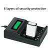 Portable USB Battery Charger Independent Charging Slots for 2A/3A  9V Equipped with LCD Display and Safety Features