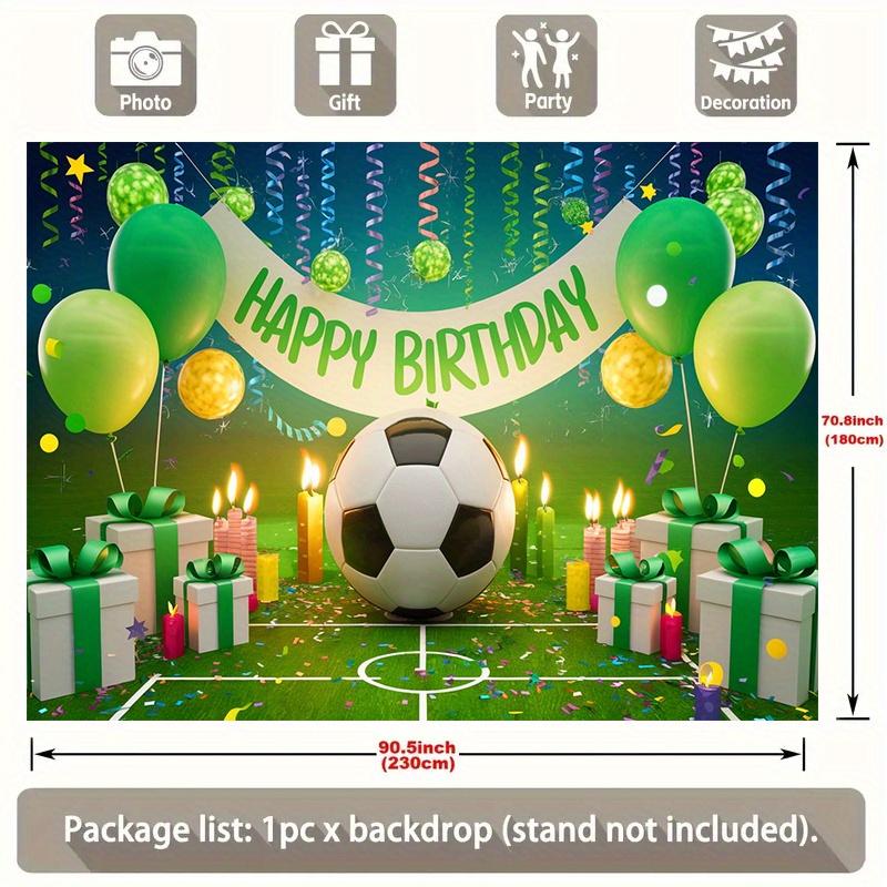 2D 1 party banner featuring a football theme and balloon design suitable for birthday decoration