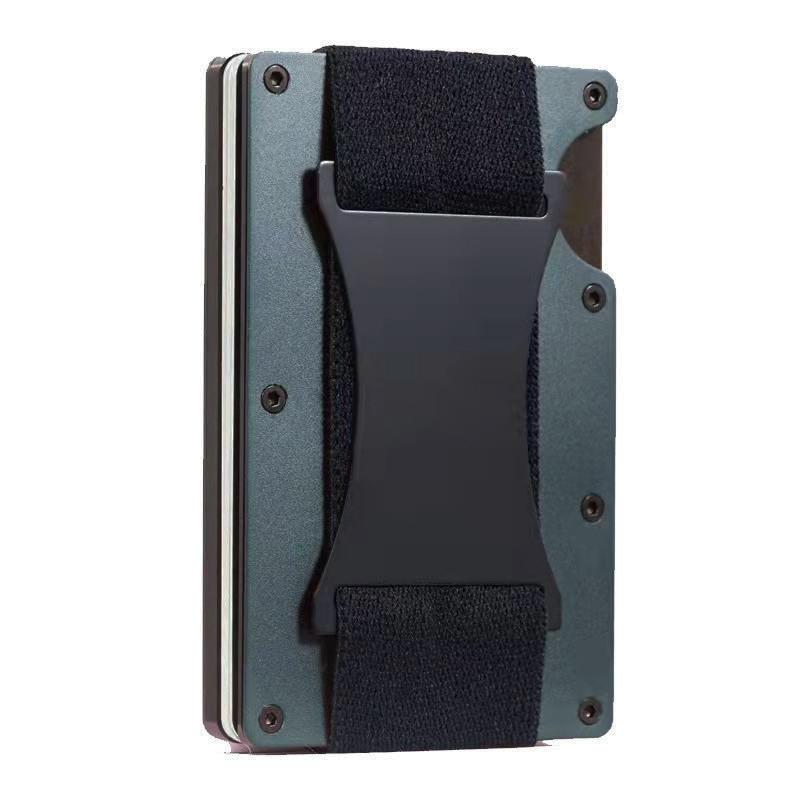 Carbon Fiber Metal Business Card Holders Wallet Men RFID Blocking Slim Minimalist Wallets Male Credit Card Holder Name Card Case