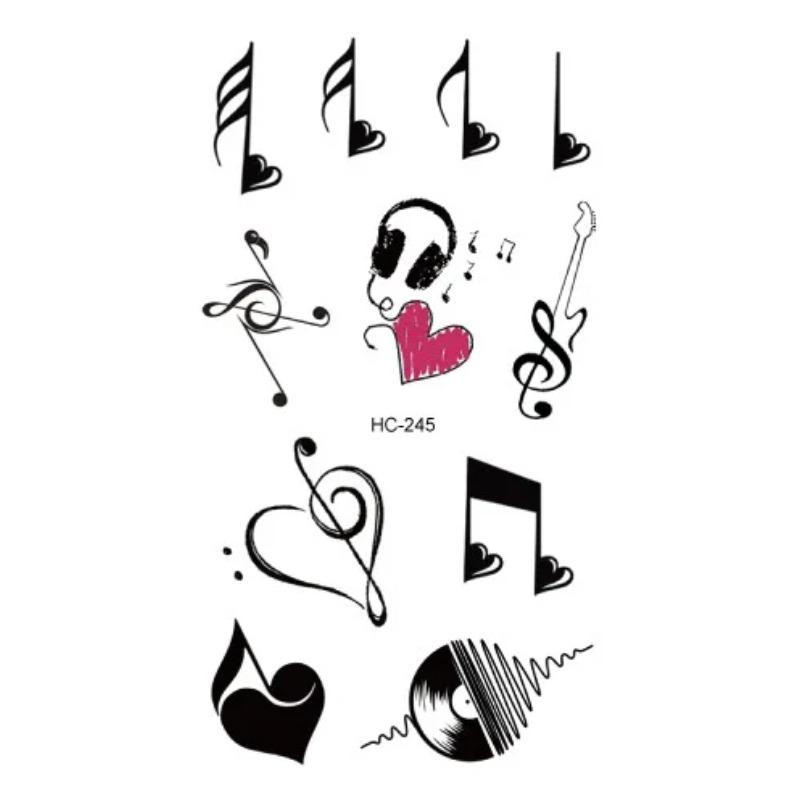 Tattoo-Aufkleber Körper-Make-up Flamme Finger Wasserdicht Temporäre Tattoos Schwarz Quadrat Rose Blume Kunst Flash Fake Tattoos