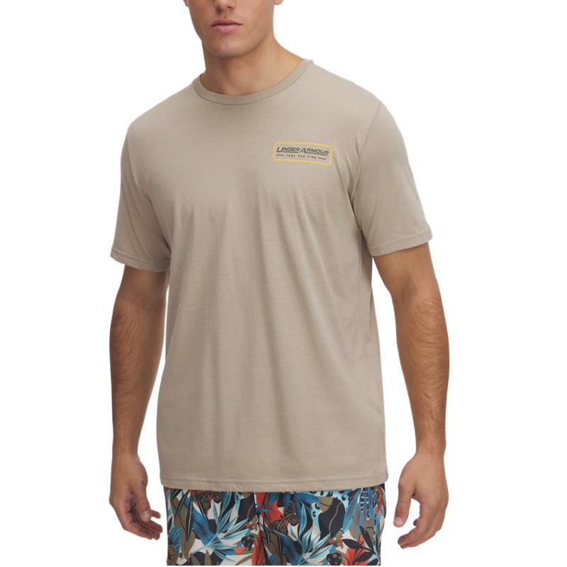 Under Armour Outdoor SS25 Fuel Comfortable Loose Short Sleeve T-Shirt Men Tops Khaki 1390225-299