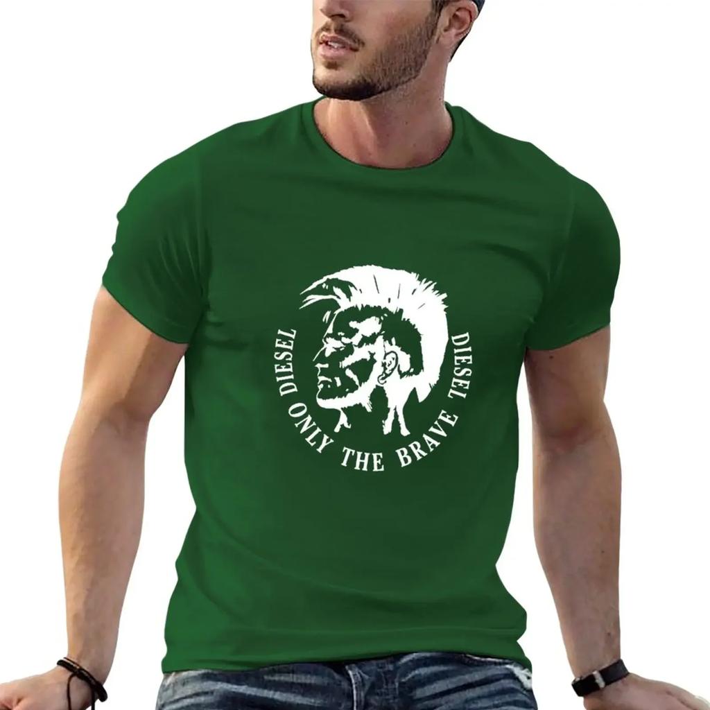 T-Shirt for Men Graphic New Outfits Only the Brave Estilo Graphic Tee Oversized Men Clothing Harajuku Vintage Casual Streetwear