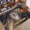 Custom Rug Boston Bruins Pattern Print Name Text Soft Non‑Slip Floor Carpet for Home Indoor Decoration