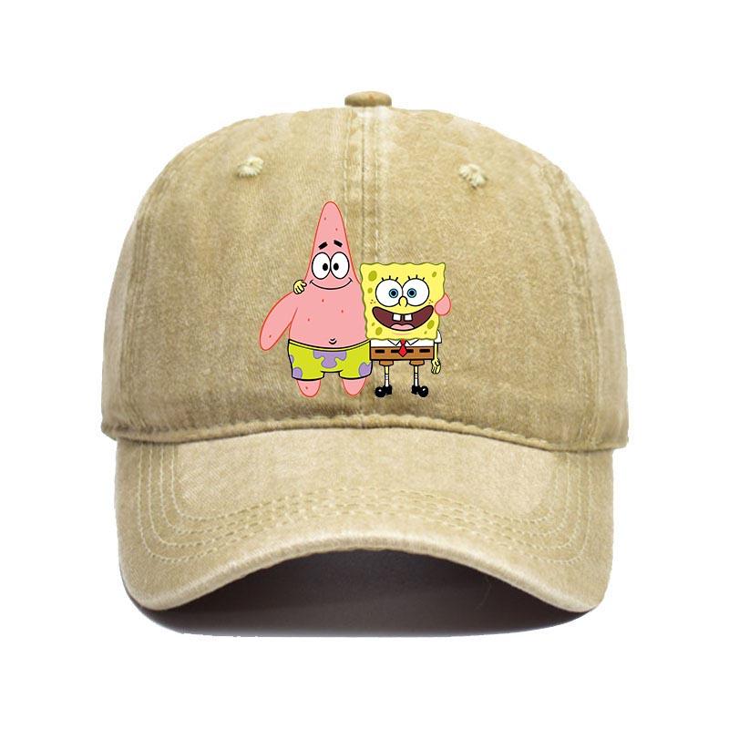 Mode Niedrige SpongeBob Baseballkappe Film Cartoon Figur Erwachsene Männer Frauen Sport Lässig Sonnenschutz Verstellbar Anime Schirmmütze Netzmütze