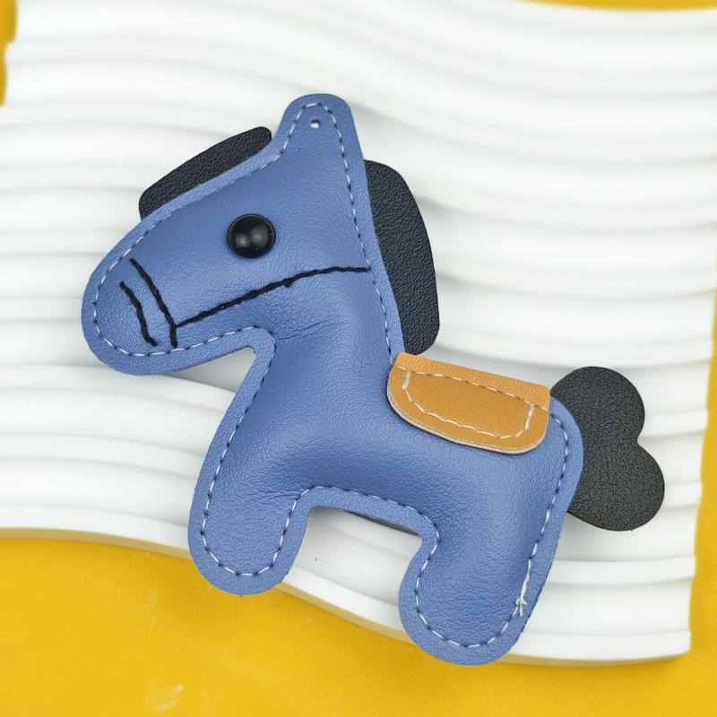 Year of the Horse, leather pony keychain pendant, simulated leather pony pendant, there will be money soon, trendy bag pendant.