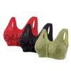 Women Wire-Free Clasp-front Bra Wide Strap Plus-Size Bra