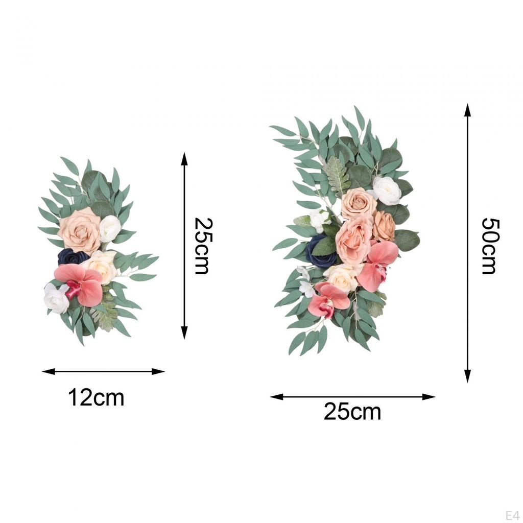 2 Pack Wedding Arch Floral Swag with Artificial Blooms for Home And Event