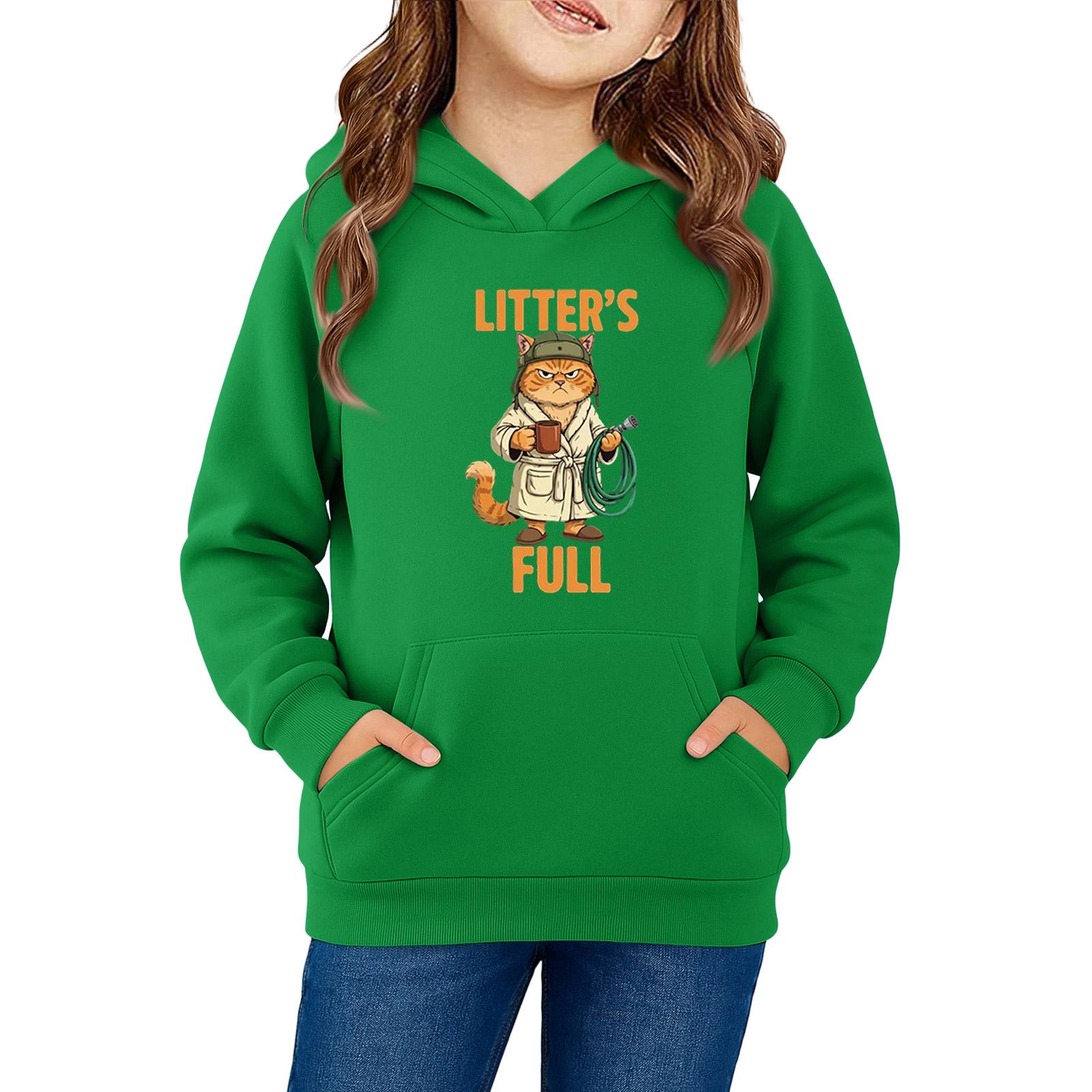 

Sweatshirts For Teen Girls Hoodies Long Sleeve Drawstring Pullover Cute Oversized Hoodie 150 зелений