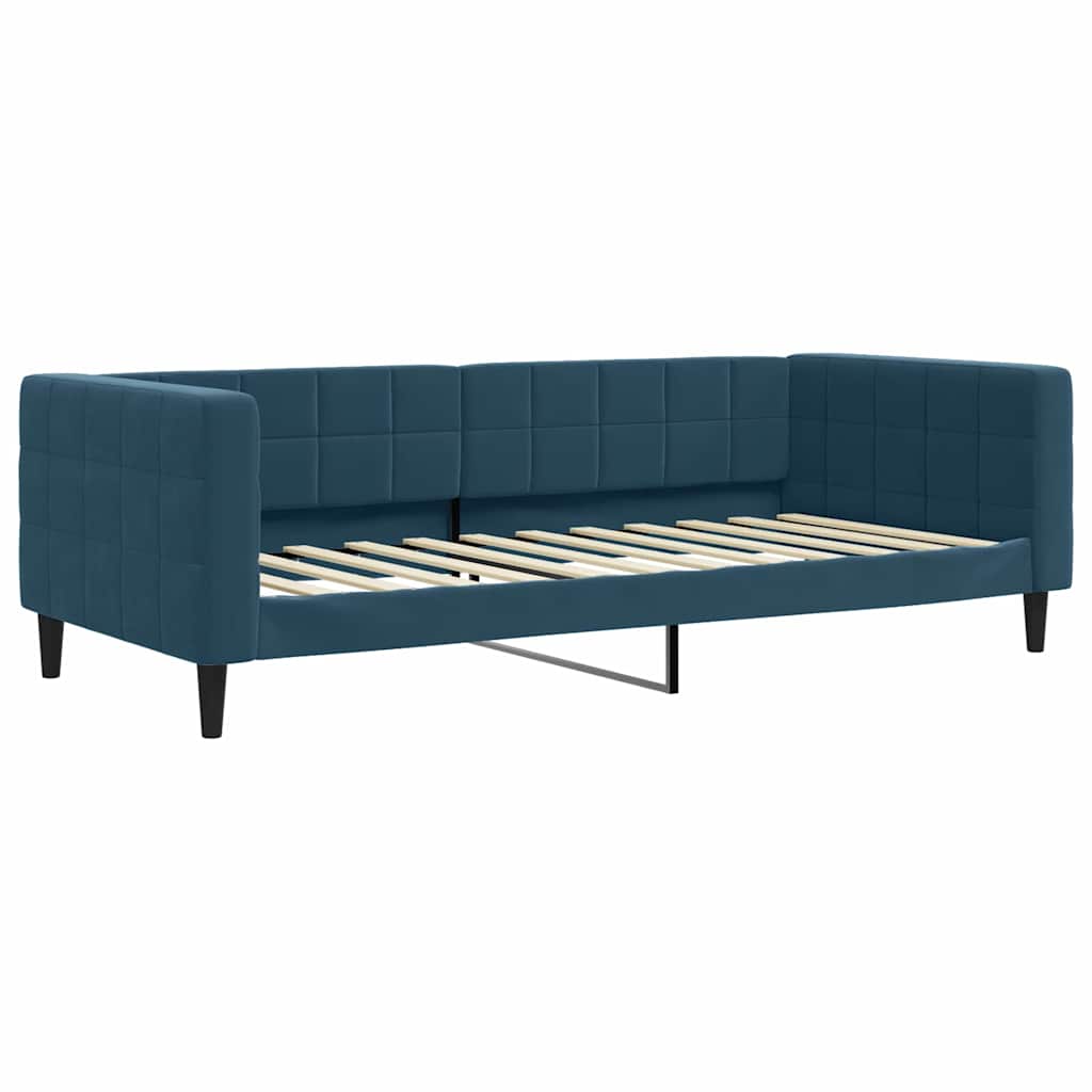 Vidaxl Sofa with Sleeping Function, Blue, 90X200 Cm, Upholstered In Velvet