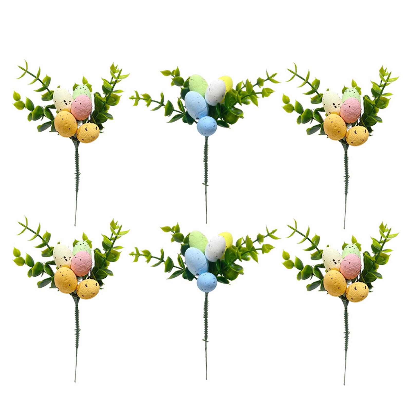 easter decoration 2026 Artificial Easter Egg Branch Easter Egg Pick Decoration Easter Stuff for Hotel Restaurant Home Party