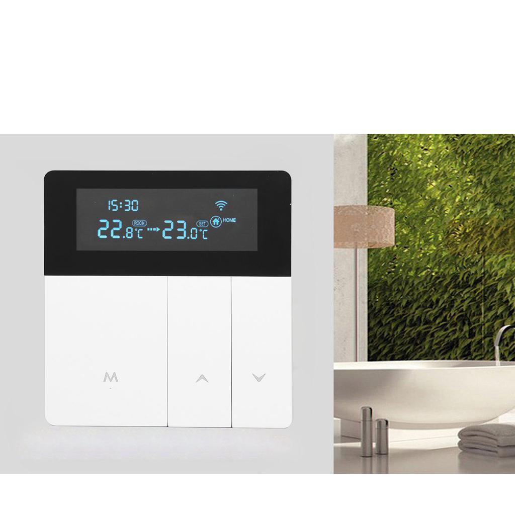 16A Smart Color Thermostat Programmable Smart Electric Heating Thermostat for Shopping Malls Hotels AC 90V‑240V