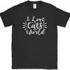 I Love All The Cats In The World T-Shirt Funny Humor Novelty Tee