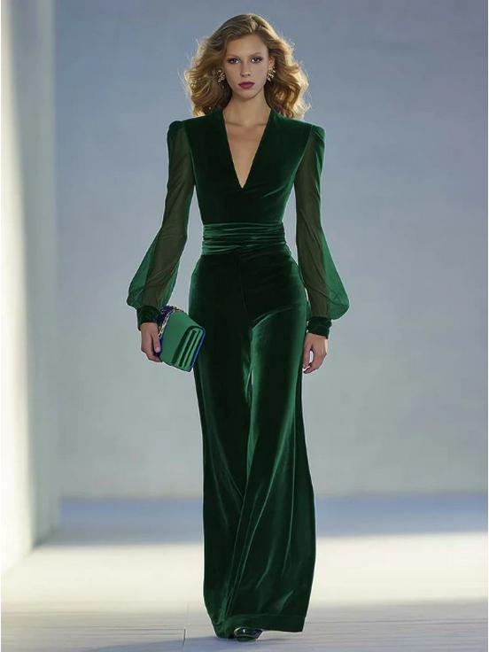 Элегантный женский комбинезон с характером - Коллекция 2025 Medium зелёный