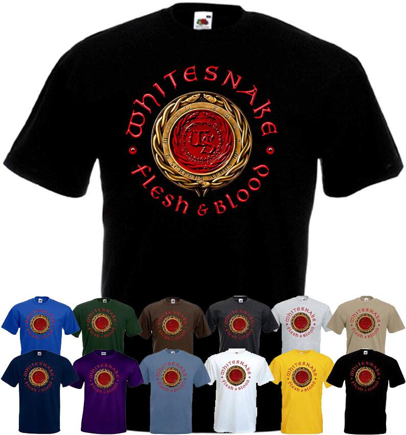

26 Whitesnake Flesh & Blood t-shirt hard rock band all colors all sizes S-5XL Unisex T-Shirt XXXXL