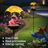 2 STÜCKE/3 STÜCKE Outdoor Eisen wasserdichte Statue Licht Simulation Tier Solarleuchte mit Biene und Flamingo Frosch und Kolibri Futterspender Funktion, Dekoration