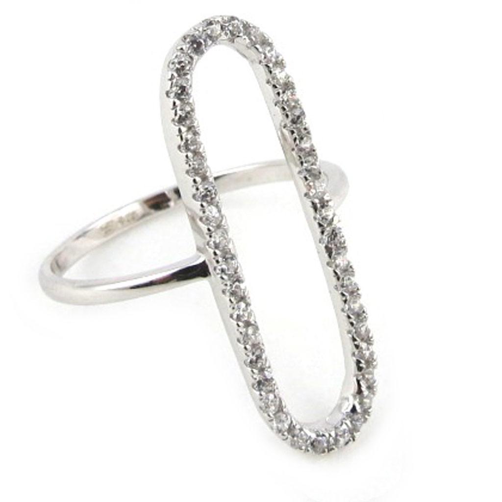 

Белое серебряное кольцо Sissi