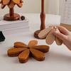 3Pcs Wooden Christmas Tree Trivets for Hot Dishes Heat Insulation
