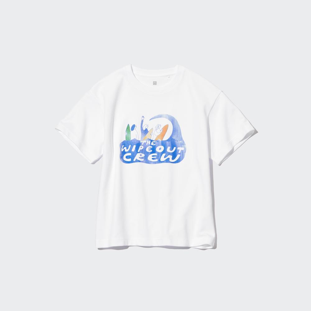 

UNIQLO KIDS AIRism Хлопок с рисунком с коротким рукавом