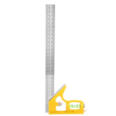 Stainless Steel Adjustable Combination Square Angle Ruler 90 Degree Woodworking Measuring Tool