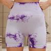 New Tie-dye High-waisted Butt-lifting Yoga Shorts with Side Cut-outs