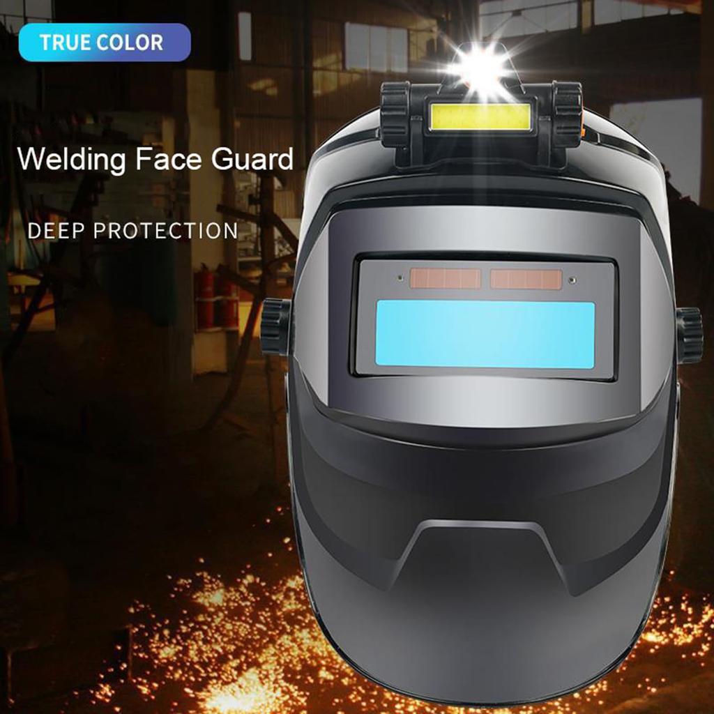 PC Welding Masks Automatic Variable Light Adjustment Large View Auto Darkening Welding Facemask for Arc Welding Grinding Cutting