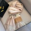 Small fresh white plaid scarf WO100 wool scarf women's winter warm scarf birthday gift