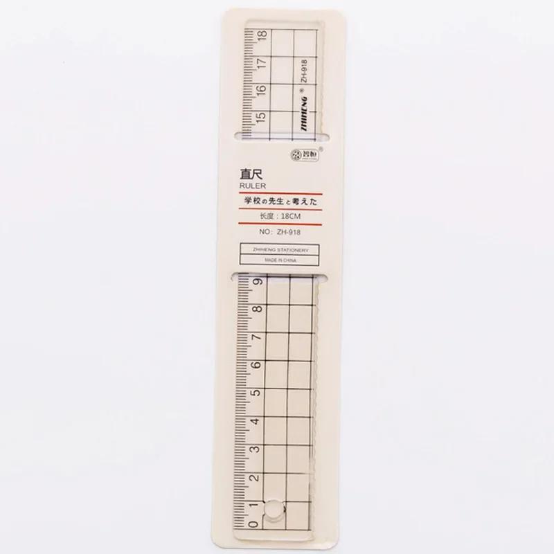 1 Pcs Transparent Simple Style Plastic Ruler Escolar Student Office Learn Stationery Drawing School Supplies