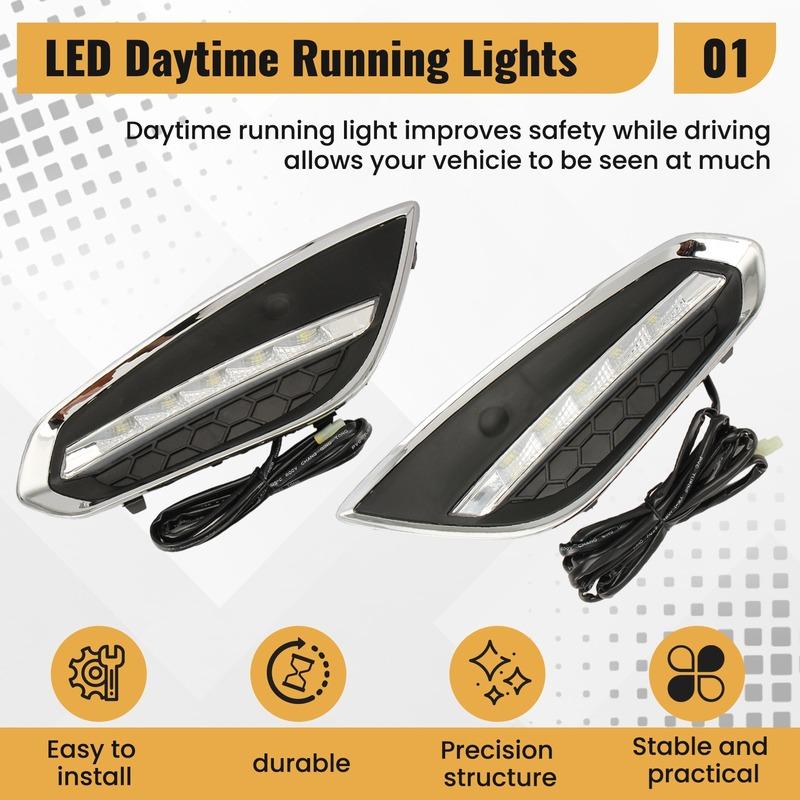 A28G-1Pair Car DRL LED Daytime Running Light Daylight Fog Lamp For Volvo S60 2009 2010 2011 2012 2013
