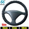 Size 45cm 47cm 50cm Black Steering Wheel Cover Faux Leather Massage Design for Car SUV Bus Truck Scania Boat Steering Wheel