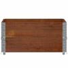 VidaXL Colliers de palette 2 pcs marron 80x60 cm bois de pin solide, côté palette, boîte à palette, cadre d’empilage de 4010271