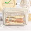 Pocket Partition Pencil Case Detachable Stationery Storage Pouch  For Office School Supplies