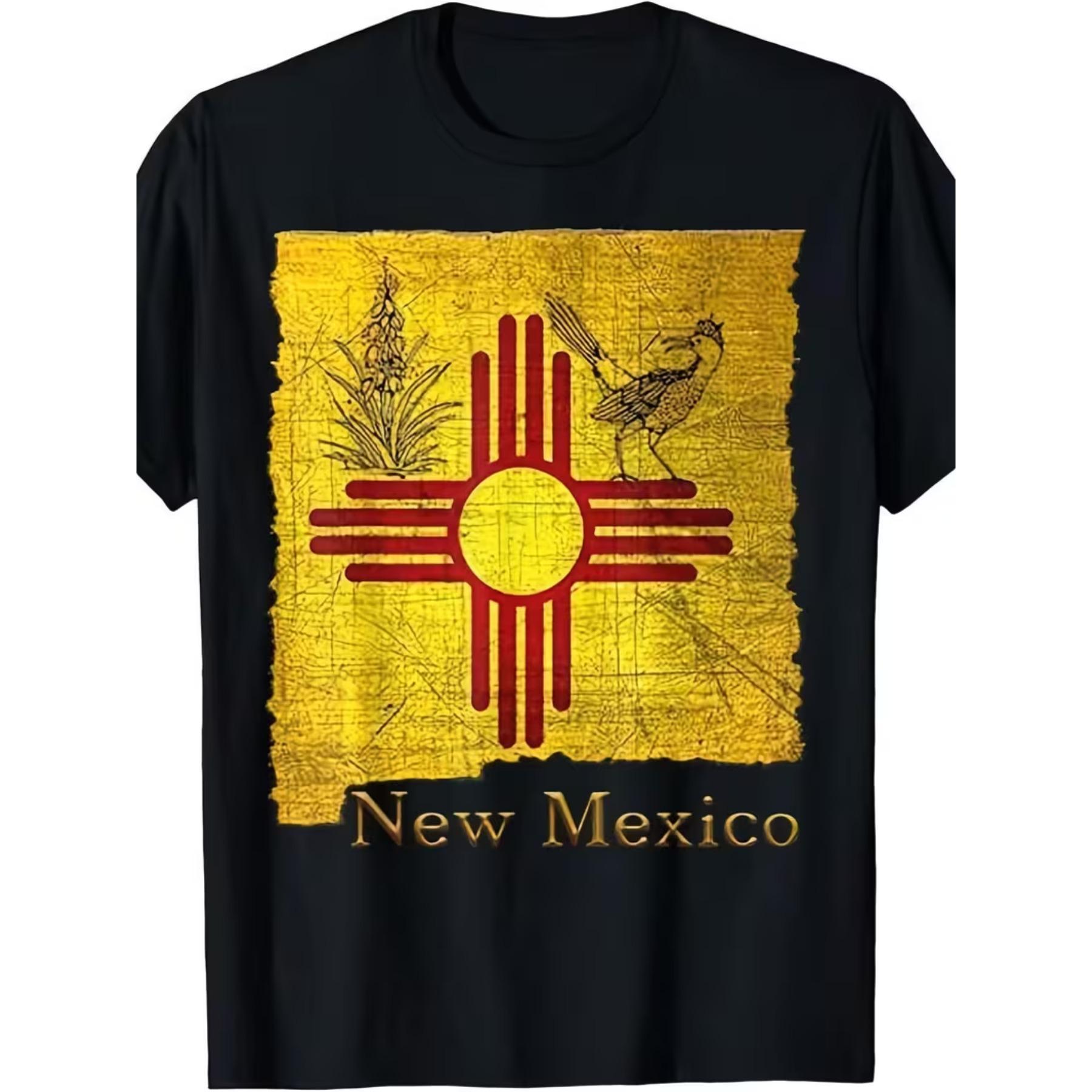 Mexico Land of Enchantment Roadrunner Yucca Santa Fe NM T Shirt Vintage Southwest Graphic Tee S чёрный