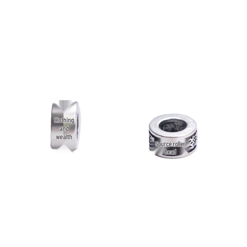 Colorfast Rolling Wealth Bead Spacer for Braiding & Stringing: Buddhist Rosary Crystal Match, Round Running Ring