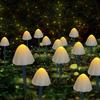3.5m 10LED Solar Mushroom Lights Outdoor Waterproof Decorative Street Lights for Lawn Garden Patio Christmas Holiday Decoration