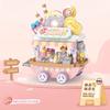 Stand Cart Blocks City Series Street View 300Pcs+ Food Truck Fruit/Icecream Shop Learning Build Toys Toys For Adult 8855