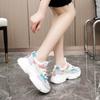 K5010 New Color Matching Women's Shoes  Summer Mesh Breathable Increased Thick Bottom All-Match Casual Daddy Shoes White Shoes