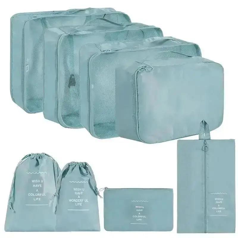 8Pc Foldable Waterproof Storage Bag Three-dimensional Travel Storage Bag Bundle Pocket Home Large Capacity Clothing Storage Bags