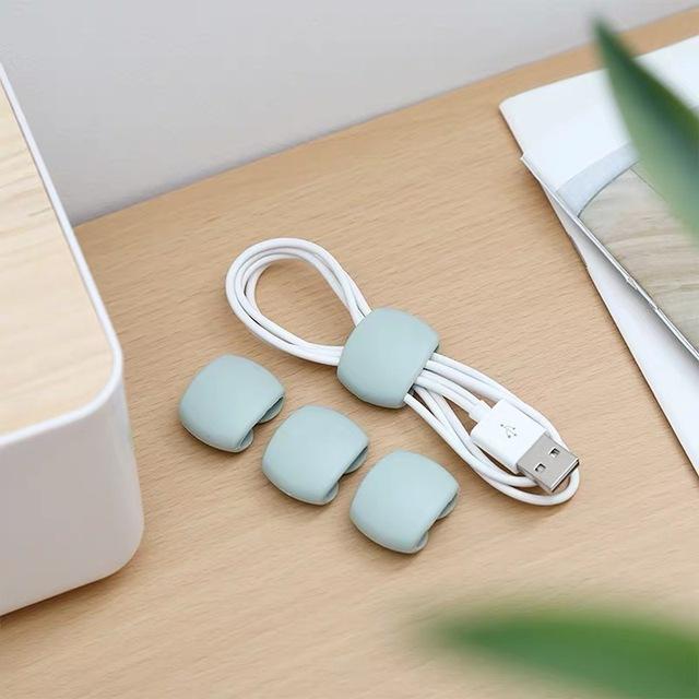 Portable Cable Clips Desktop USB Charging Cord Management Reusable Cord Organizer Wire Holder Protectors Home Office
