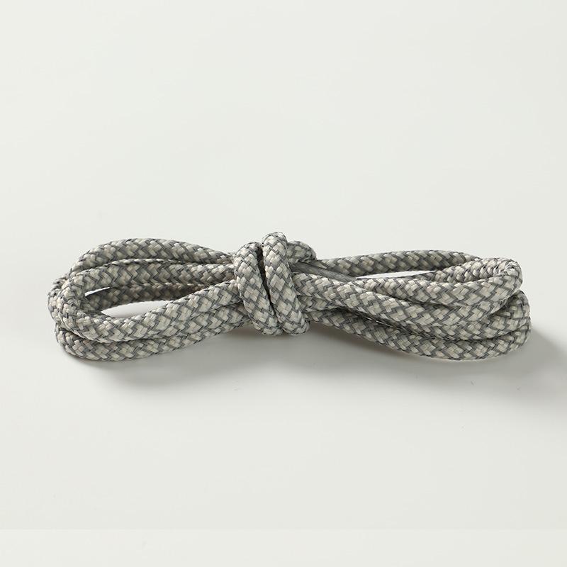 1 Pair 120CM Reflective Sports Shoelace Round Woven Rope Rhoelace Rtrong Light Shoelace Durable Polyester Shoelace Rope