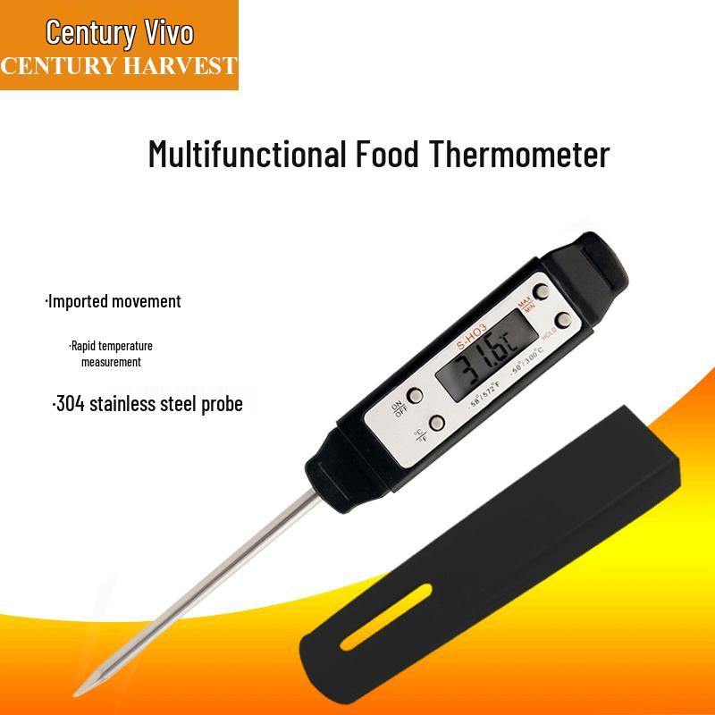 

Kitchen BBQ Meat & Oil Thermometer S-H03 - Probe Type Electronic Food Temperature Gauge -50℃ to 300℃ (-58℉ to 572℉) жёлтый