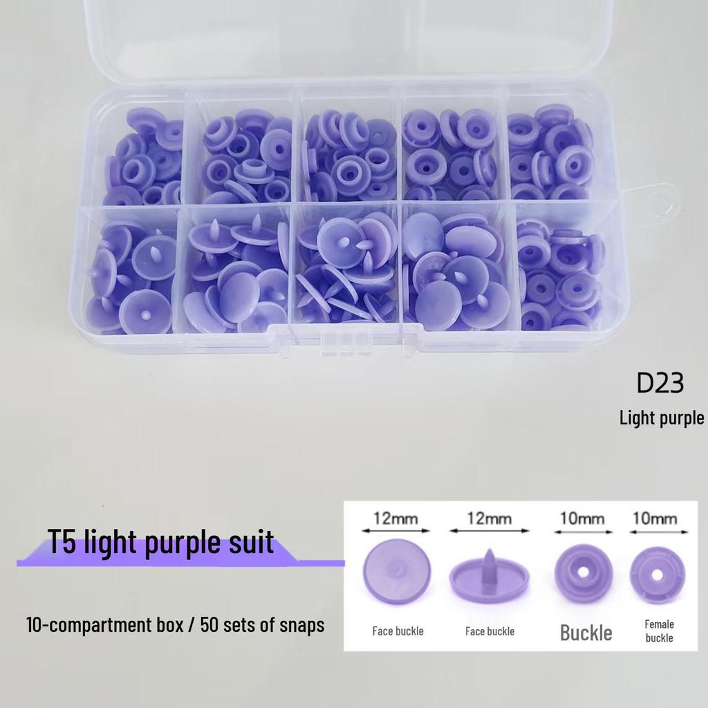 120-Piece Snap Fastener Installation Tool Set with Colorful Resin Buttons and Hand Press Pliers