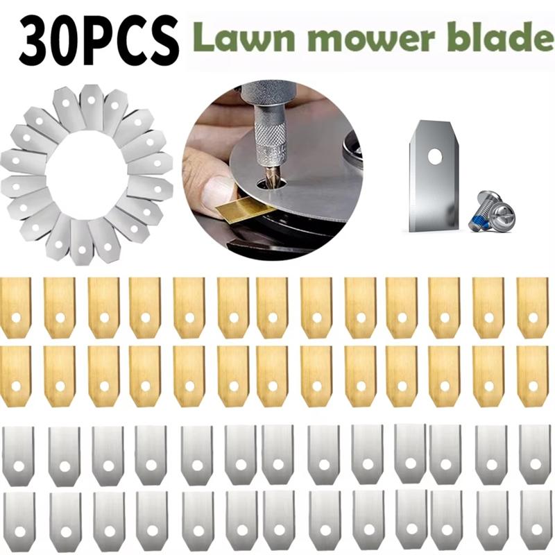 AB66-Ostrza Tnące Zamienne do Kosiarki Podkaszarki 30 Sztuk Zestaw ze Stali Nierdzewnej Dla ECOVACS Cutter